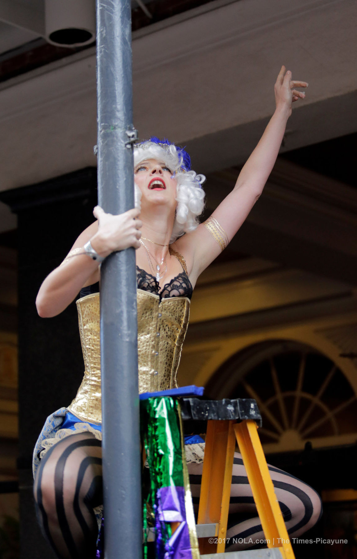 Only on Bourbon Street: Greasing of the Poles for Mardi Gras